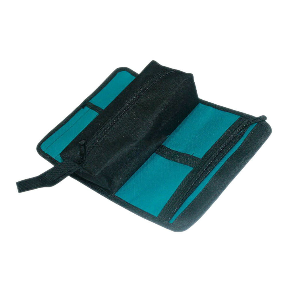 Waterproof Oxford Fabric Bag Electrician Roll Up Repairing Tool BagS Blue