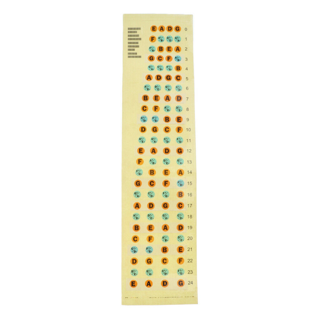 2X Bass Guitar Fretboard Note Labels Fret Stickers for 4 String Bass Parts