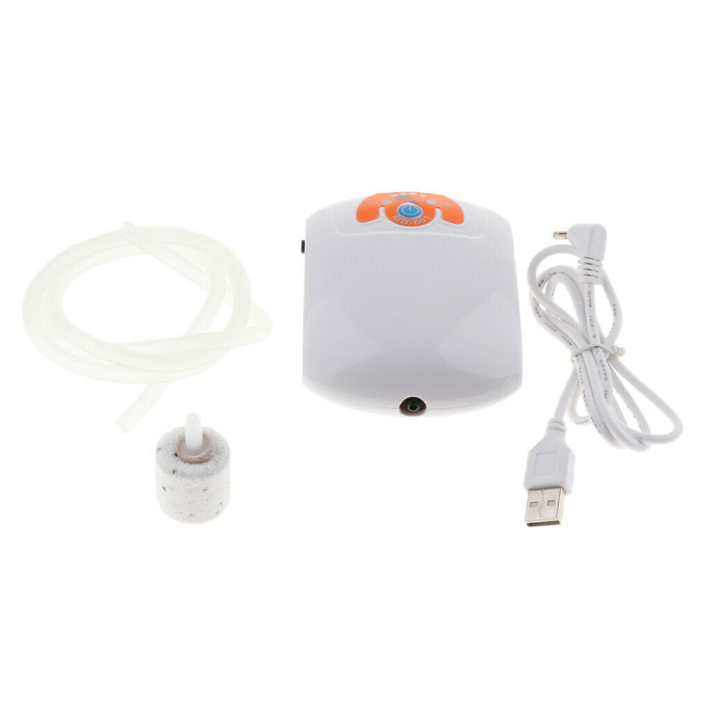 USB Aquarium Air Pump Fish Tank Air Diffuser Oxygen Pond Pump Single Outlet