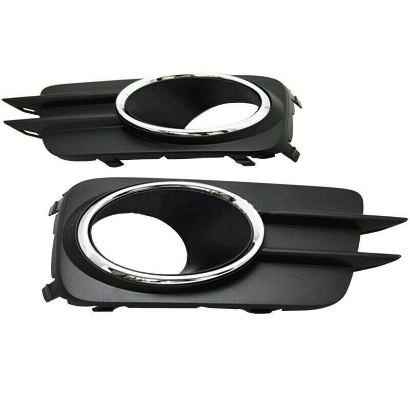 4X(Car Chromed  Front Lower Bumper Fog Light Grille Cover for  2010-2012 F2E1)