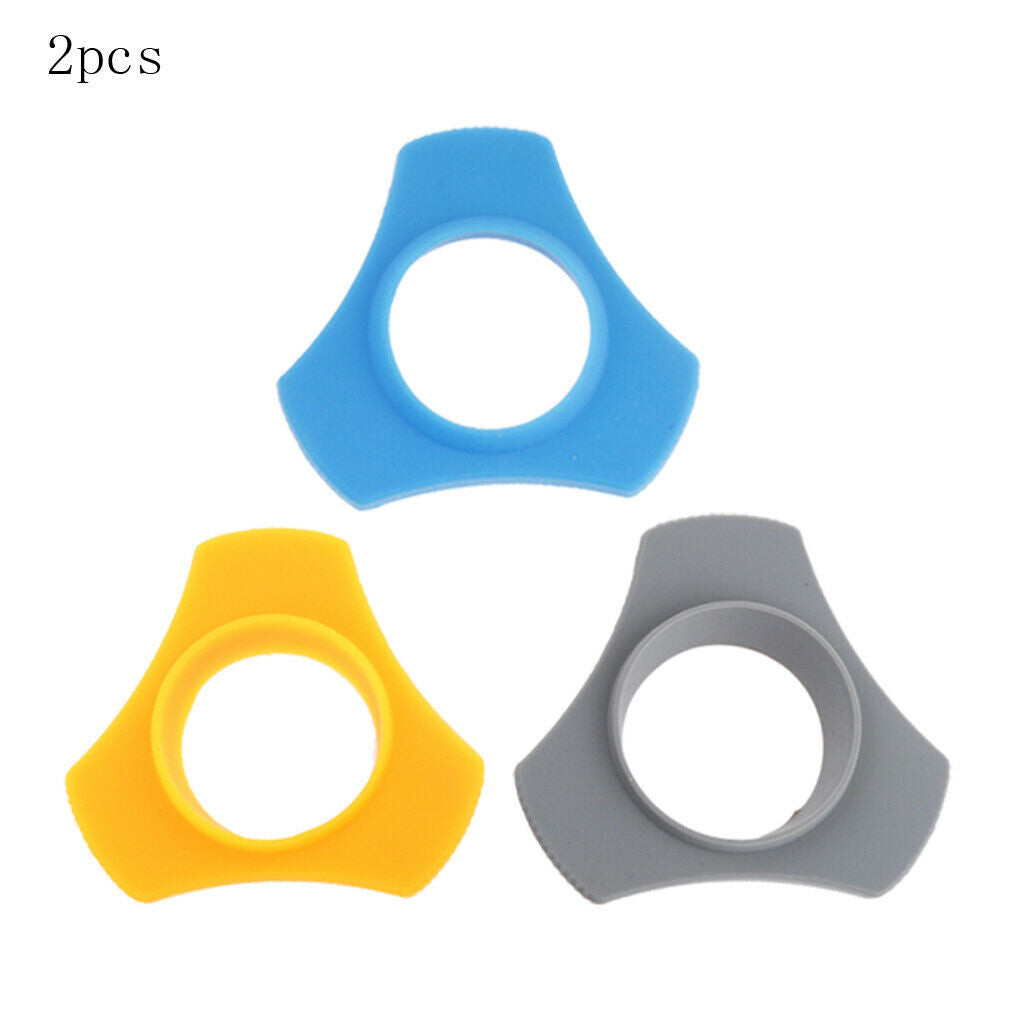 3 Point Microphone Protection Ring Blue + 4 Point Mic Anti-skid Slip Holder Gray