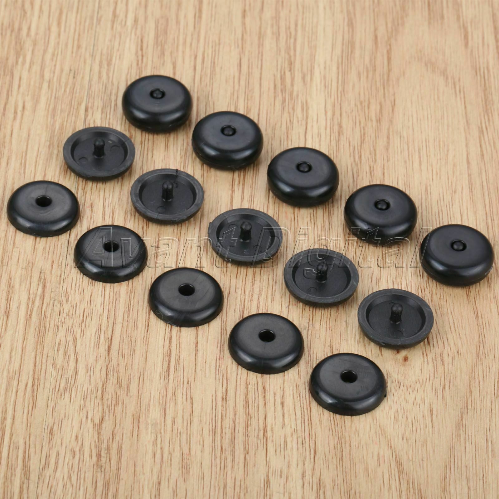 10 Pairs Black Clips Buttons Safe Belt Fasteners Interior Triming Accessories