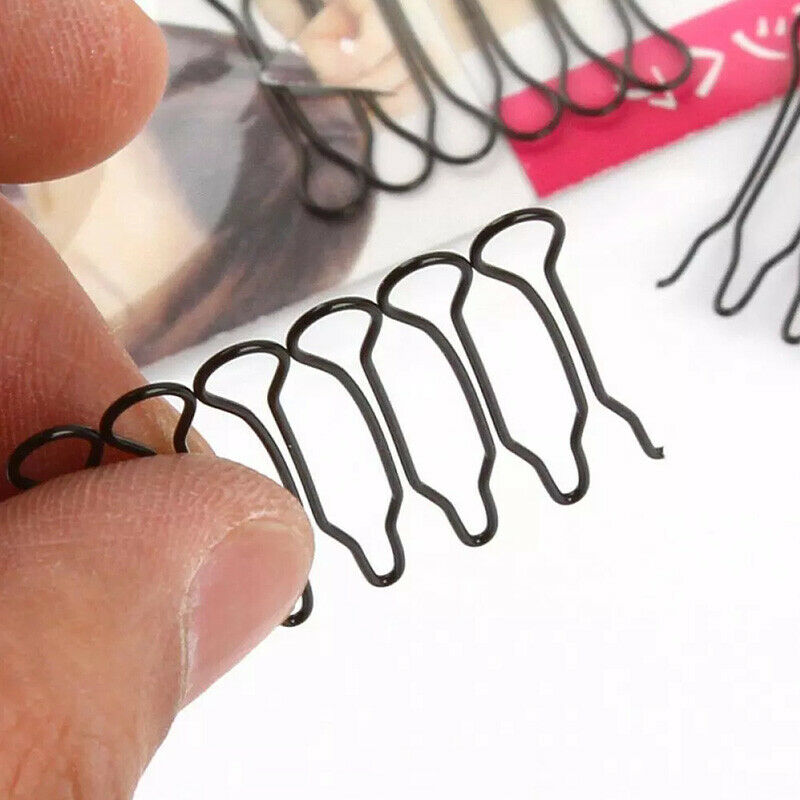 Womens Fashion Black Bangs Hair Clips Comb Hairpin Stretchable Hair Styling Tool