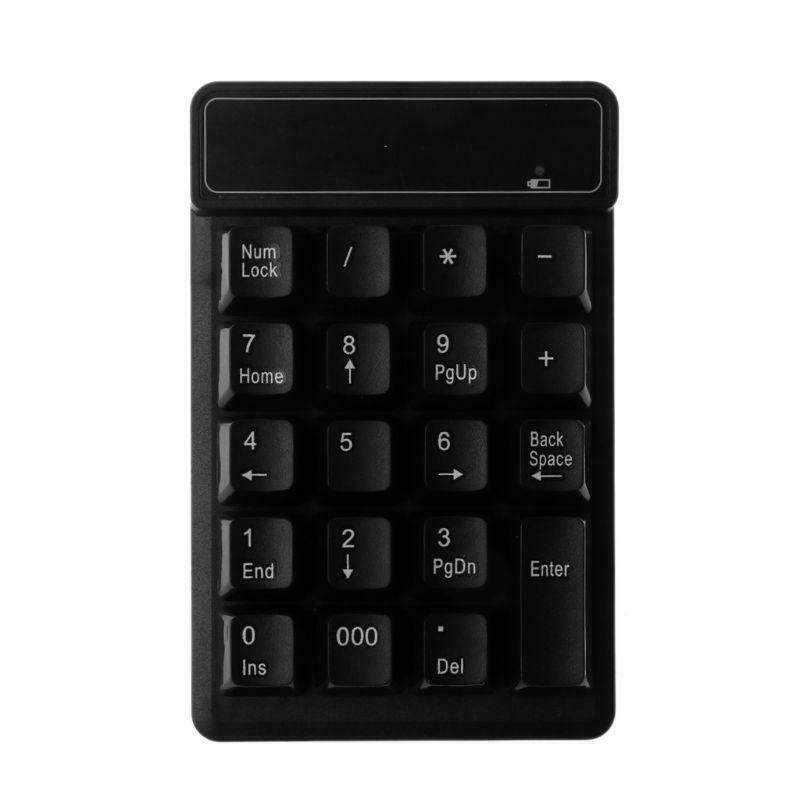 2.4GHz Mini USB Wireless Numeric Keypad 19 Keys Number Pad Numpad Receiver for