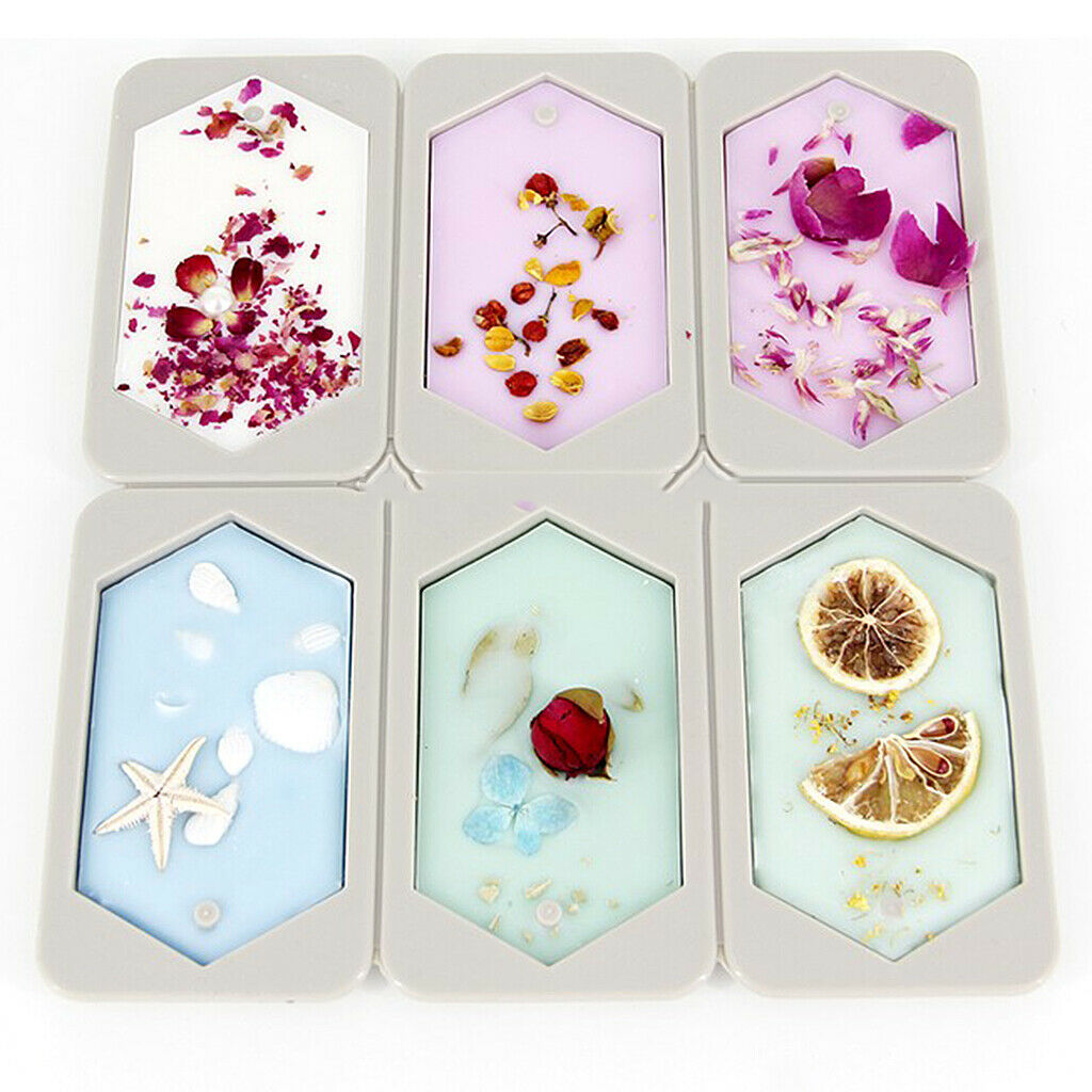 6-Cavity Silicone Aroma Wax Tablet Mold Wax Soap Candle Mould
