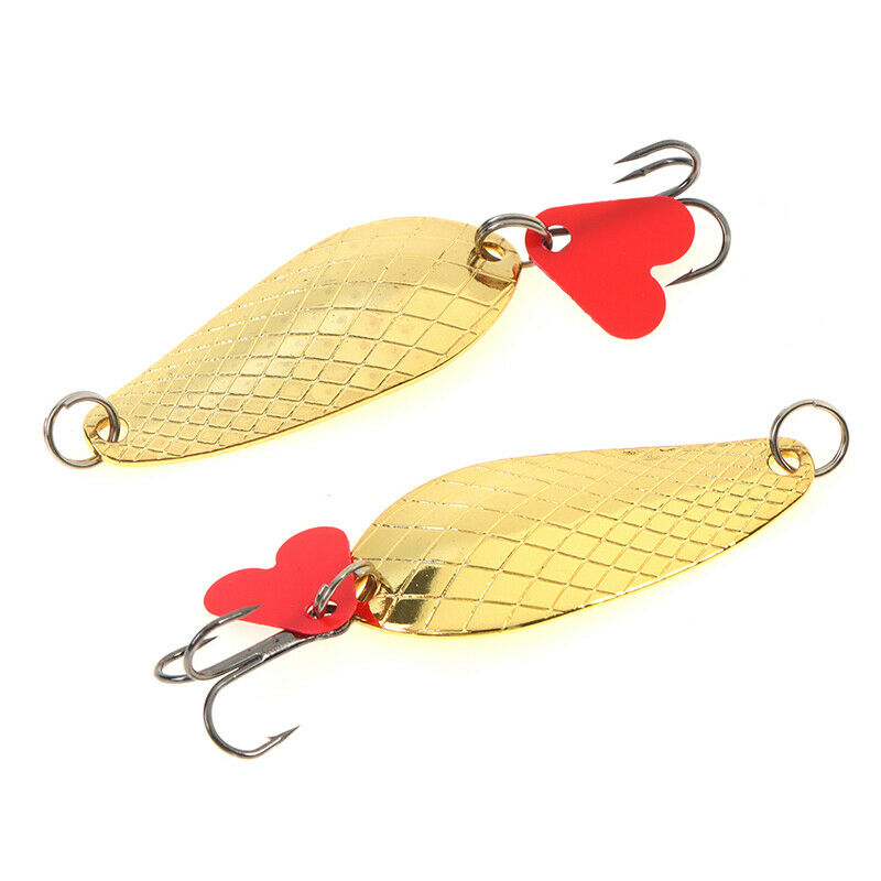 2pcs/lot Fishing Spoon Lure Set Hard Bait Spinner Fishing Lure Fishing Tackl KX