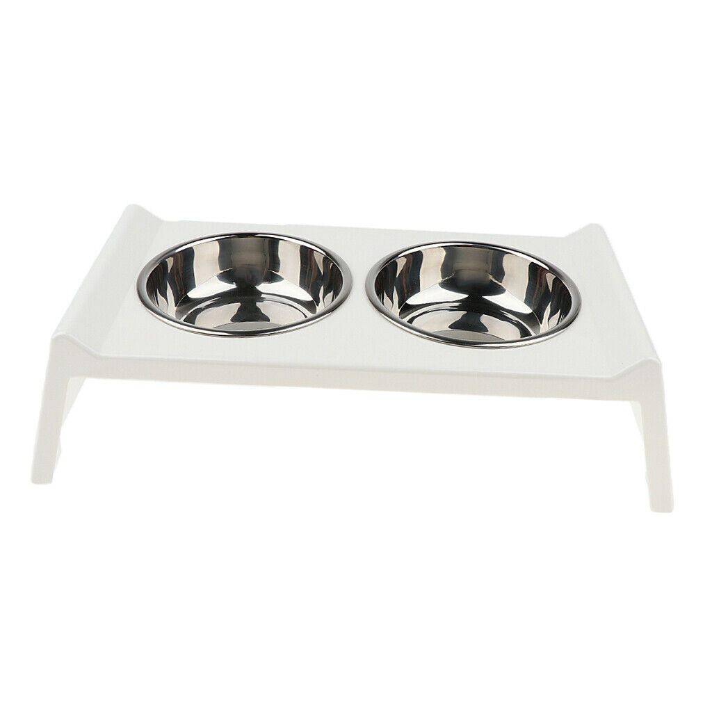 Feeding station dog bowl stainless steel food bowl cat bowl water bowl double