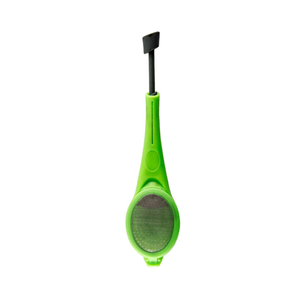 Hand press filter silicone tea infuser loose tea leaf strainer green