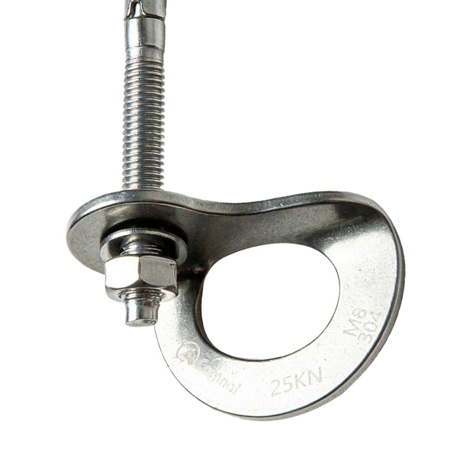 2X 25KN Stainless Steel Anchor Bolt Hanger for Belay Rigging Hanger with Screw
