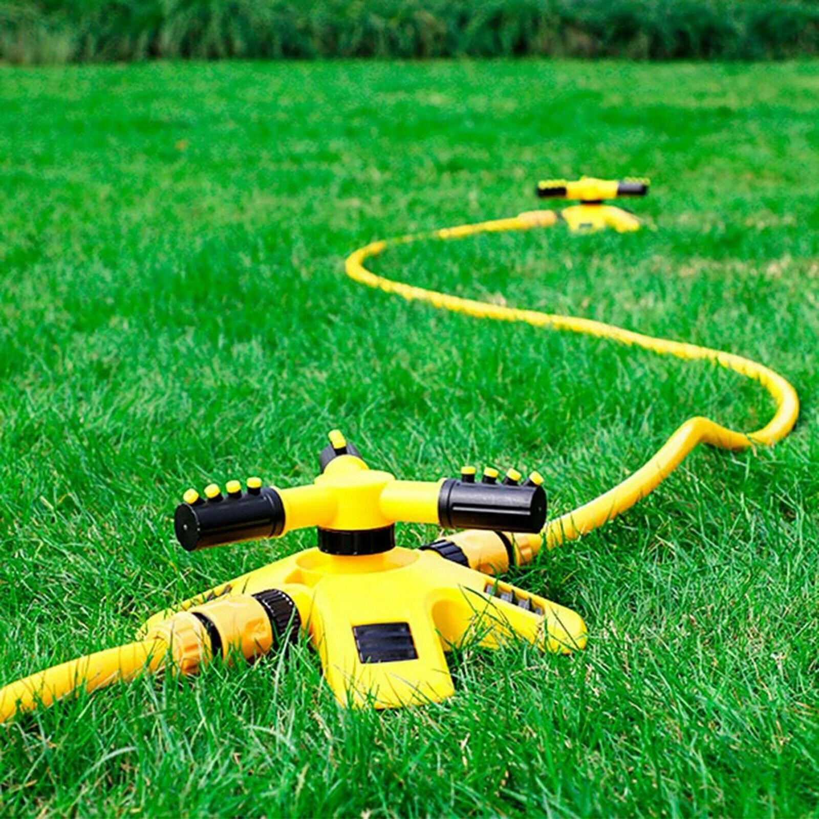 Lawn Sprinkler Premium 3-Arm Oscillating Greenhouse Sprayer Sprinklers