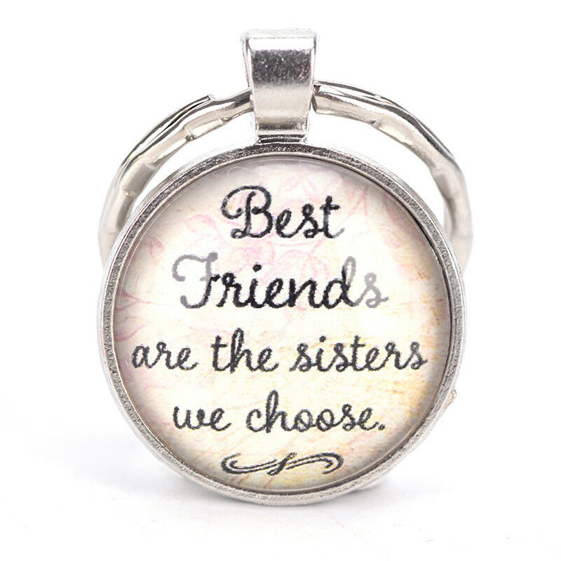 Best Friends Keychain Friendship Jewelry Metal Best Friend Pendant Key Rin.l8