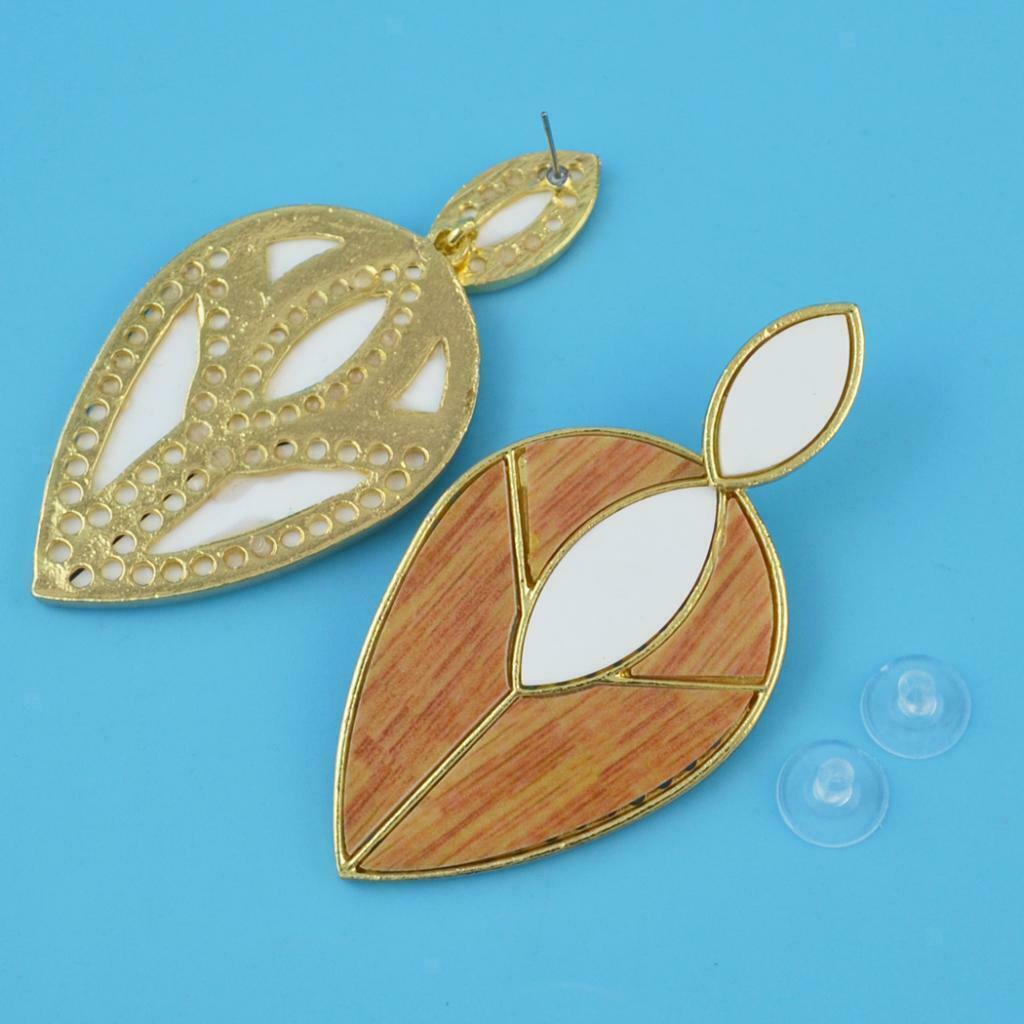 Creative Fashion Geometric Studs Earrings Waterdrop Dangler Jewelry White
