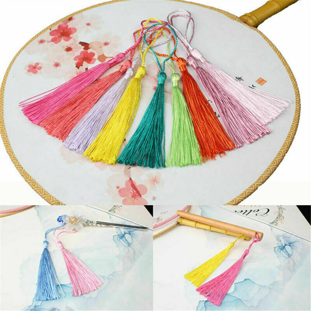 Set of 30 Silky Tassels for Souvenir Bookmark Jewelry Making Accessory DIY Craft