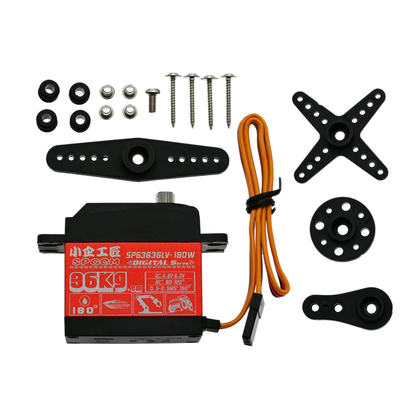 36KG Waterproof Full Metal Digital Servo for Trucks Fixed-wing Aircraft