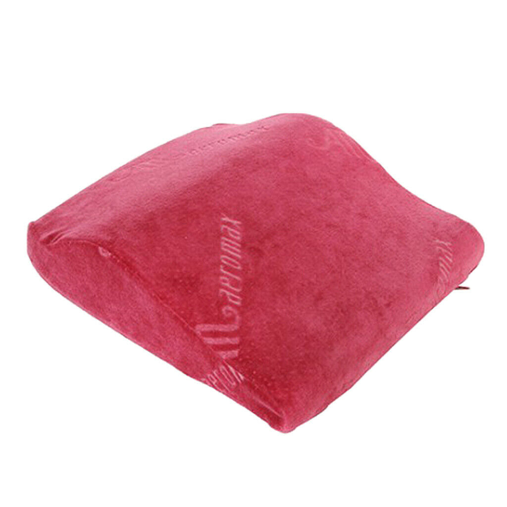 Soft Memory Foam Back Cushion Head Neck Rest Support Pillow Office Wine Red