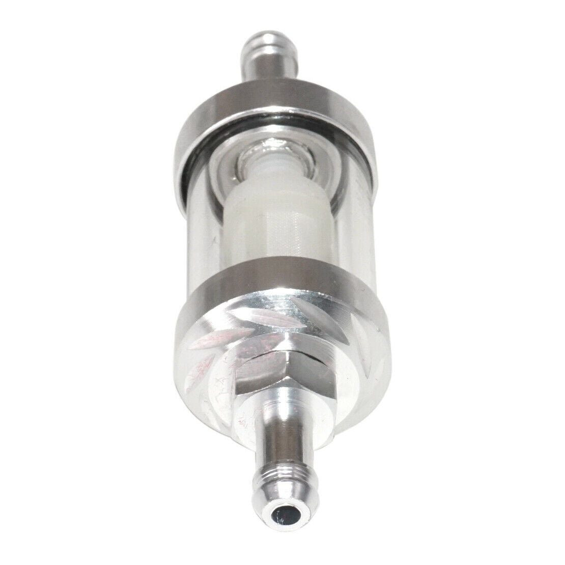 6mm 1/4 inch Motorcycle Scooter Chrome Plated Glass Inline Fuel Petrol Filter An