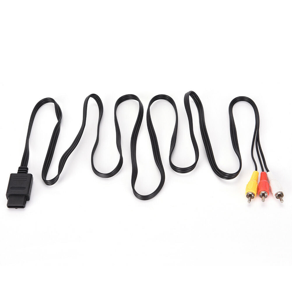 6ft AV Audio Video TV Composite Cable Cord for   N64 SNES Super Game S TwJCDD