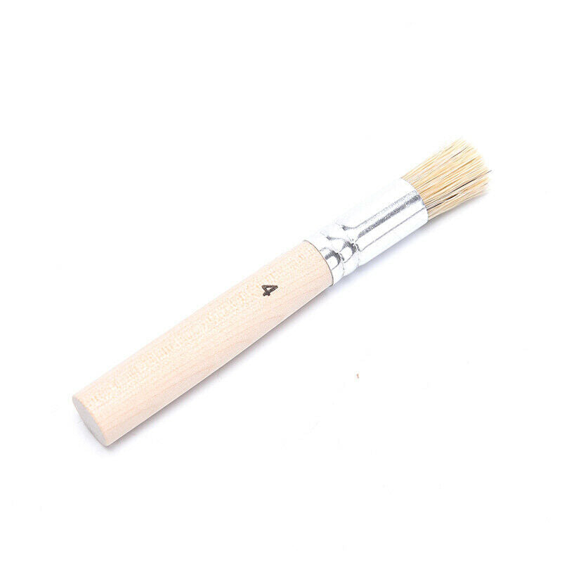 3Pcs/Set Wooden Stencil Brush Hog Bristle Brushes Watercolor Oil Painting.l8