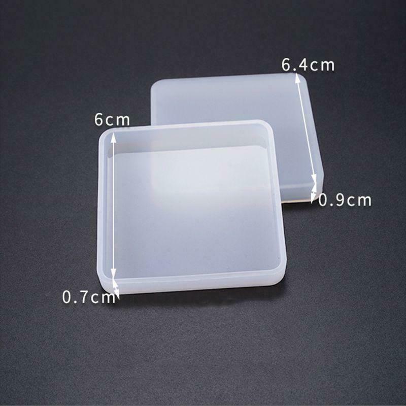 3 Pcs Crystal Epoxy Mold DIY Handmade Mirror Square Round Highlight Silicone