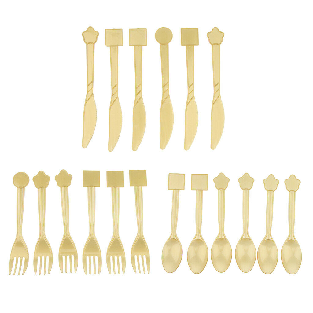 6pcs Disposable Plastic Cutlery Spoon Kid Party Tableware  Baby Shower Decor