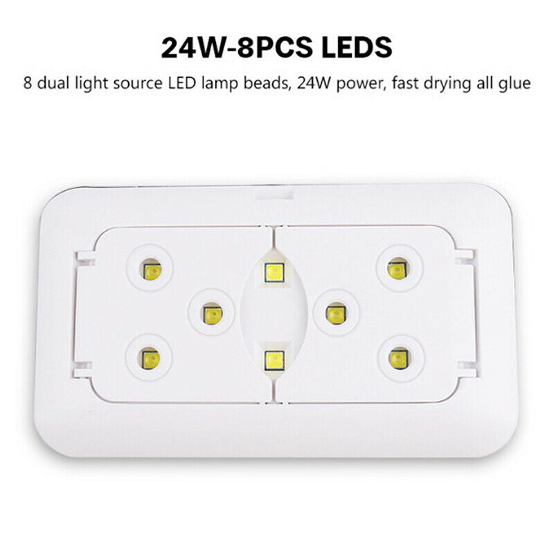 24W Nail Dryer LED UV Lamp Micro USB Gel Varnish Curing Machine For Home UseBDA