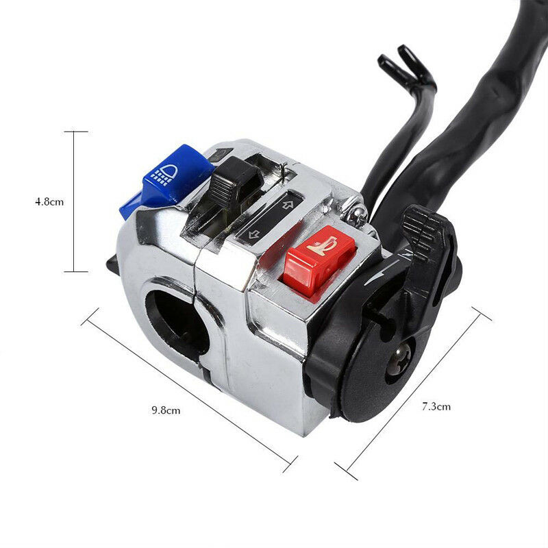22mm 7/8" Motorcycle Handlebar Switch Control Horn Indicator Start Button 12V DC
