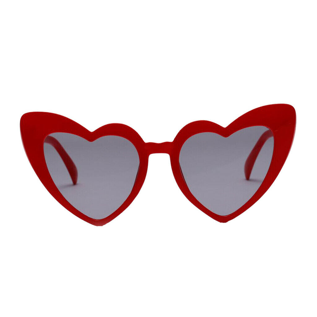 2pcs Women's Heart Shaped Sunglasses Summer Sun Glasses Rave Party Eyewear