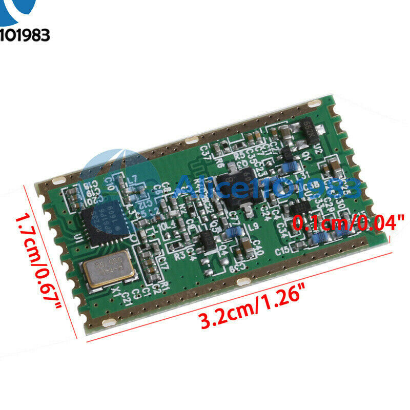 2PCS RFM23BP 433Mhz HopeRF +30dBm 1W High Power RF Wireless Transceiver Module