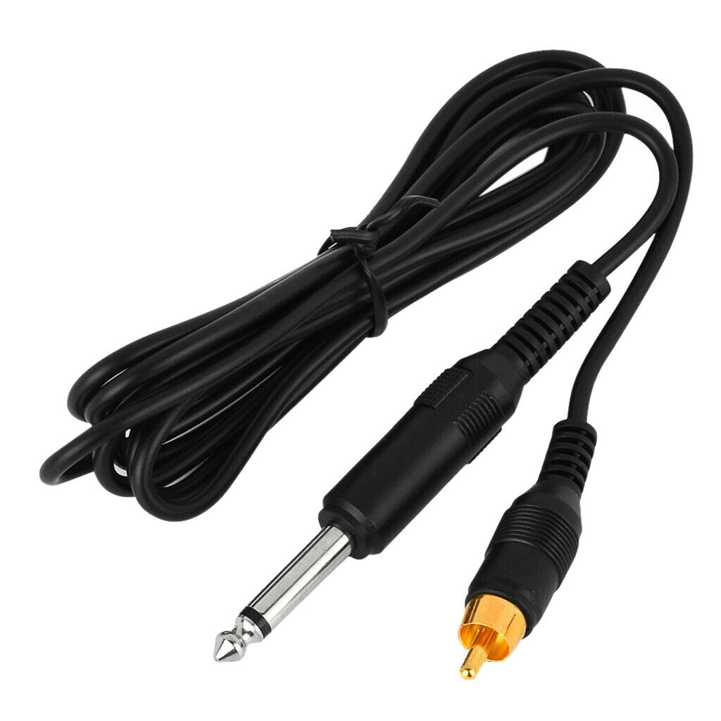 1x Black Wire  Clip Cord Hook Line Machine Stainless For Tattooing