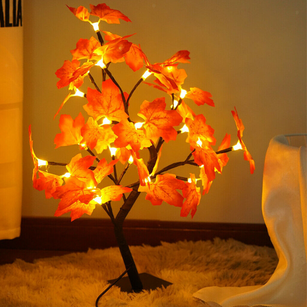 LED Autumn Maple Tree Light  Thanksgiving Party Decoration Fairy Lights