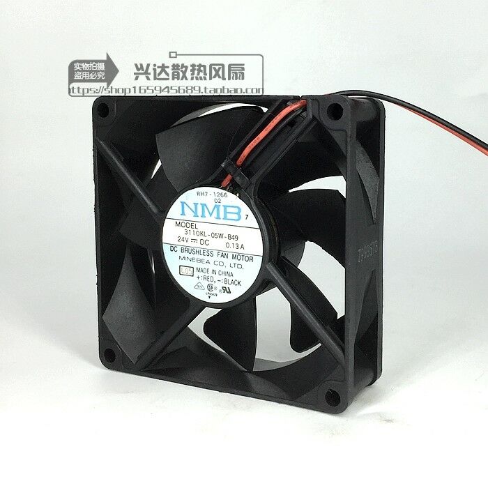 For 1pc NMB 3110ML-05W-B49 Axial fan 24V 0.18A 2pin 60*60*25mm