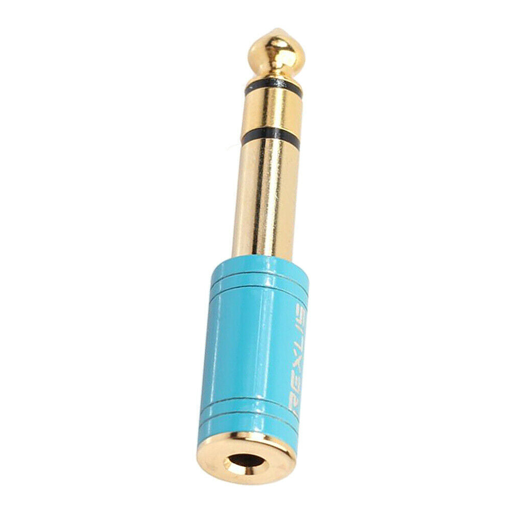 Pack of 2 Zinc Alloy 6.35mm to 3.5mm Jack Audio Stereo Headphone Adapters