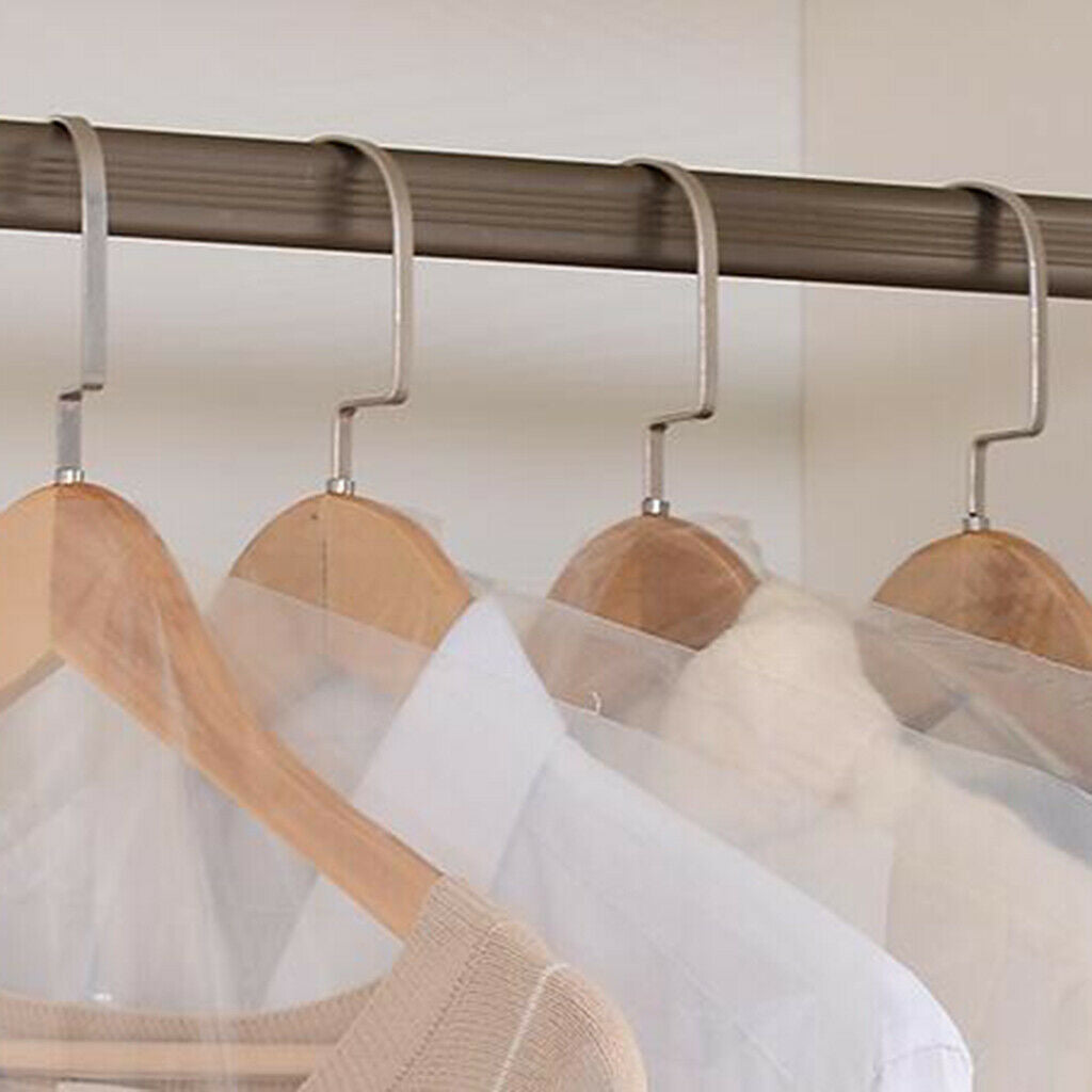 10 Packs Disposable Clear Garment Bags Dry Cleaning Laundrette Polythylene