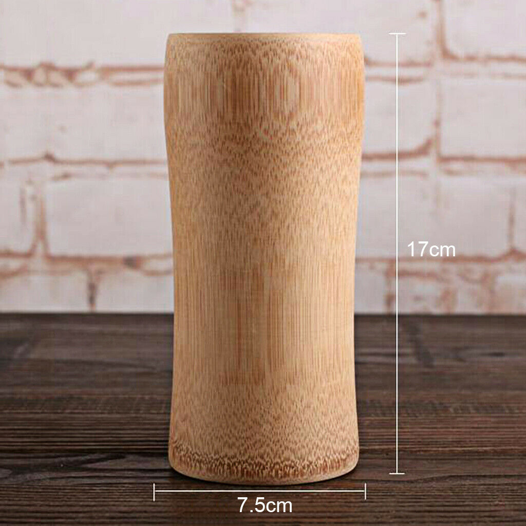 5 Pieces Natural Bamboo Drinking Mug Coffee Tea Beer Cup Glass 7.5x17cm