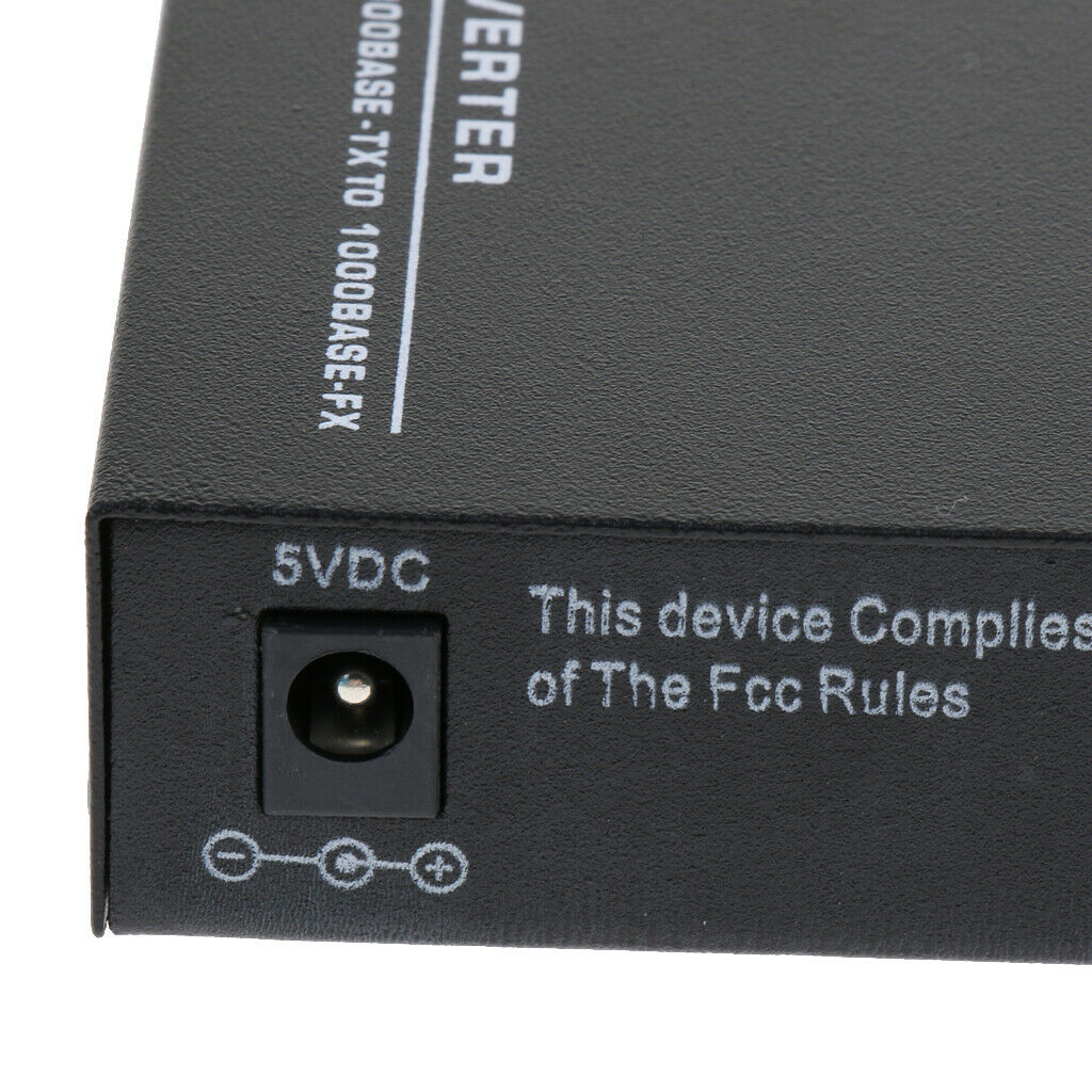 1 Pair Ethernet Converters, Optical Fiber Transceiver, 1000Mbps & Up To 20km