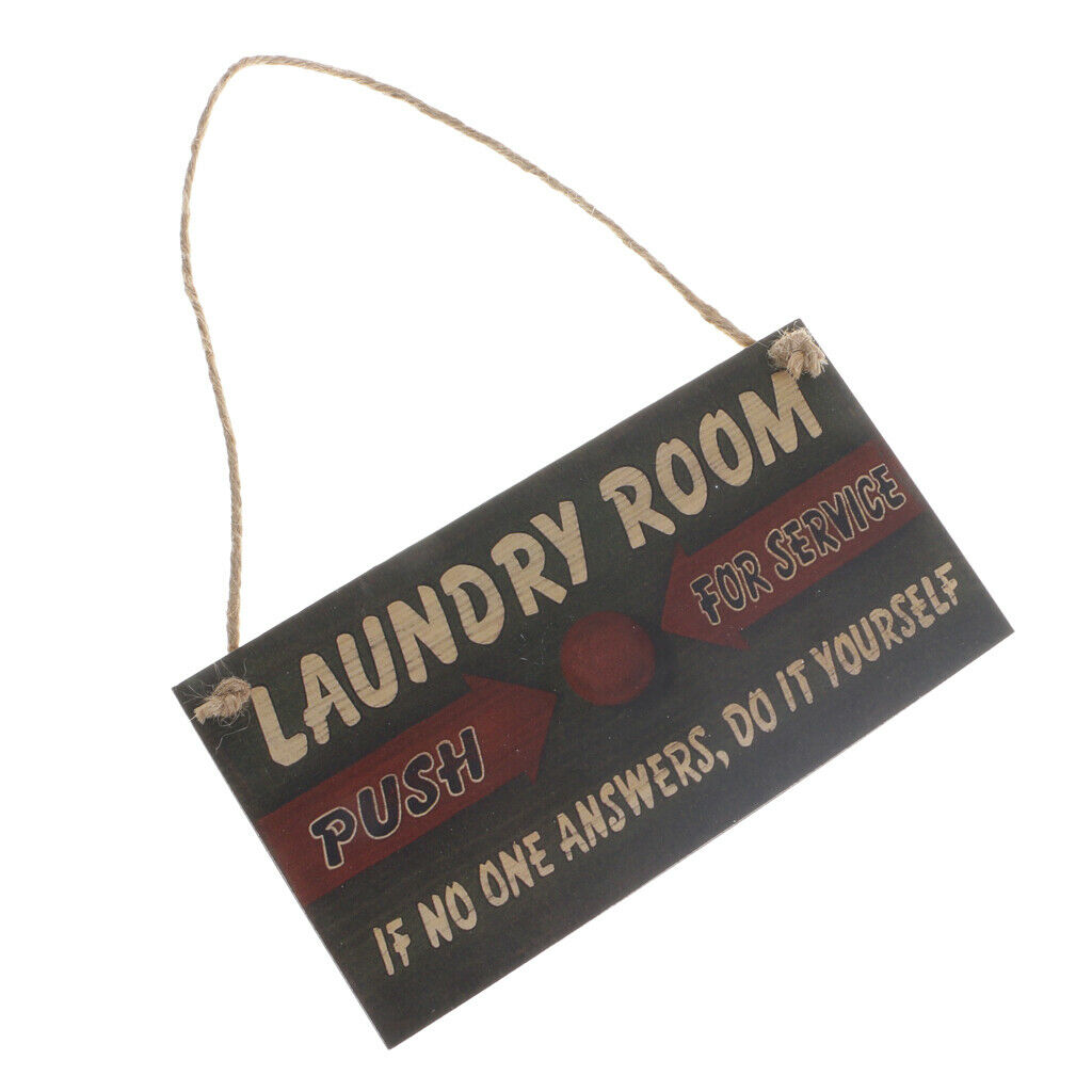 Laundry Room Wooden Hanging Plaque Gift Sign Home Wall Decoration