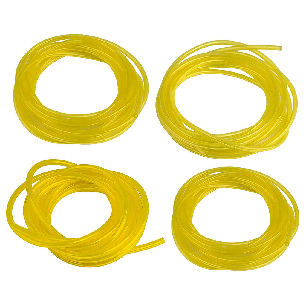 4 Sizes Gas Fuel Line Replacement Yellow 16Ft Fuel Tube Durable for Chainsaw