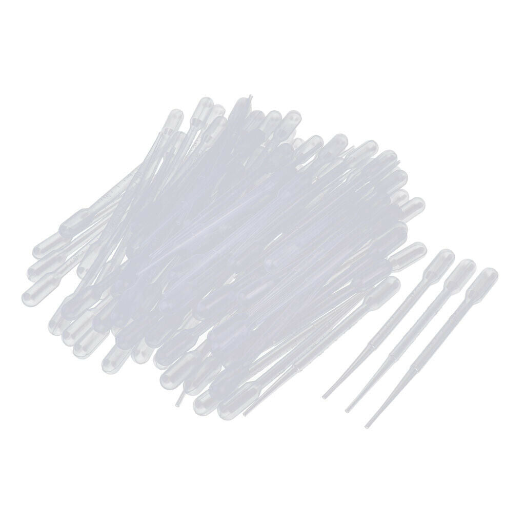 100pcs 2ml Plastic Disposable Transfer Oils Pipettes Eye Droppers