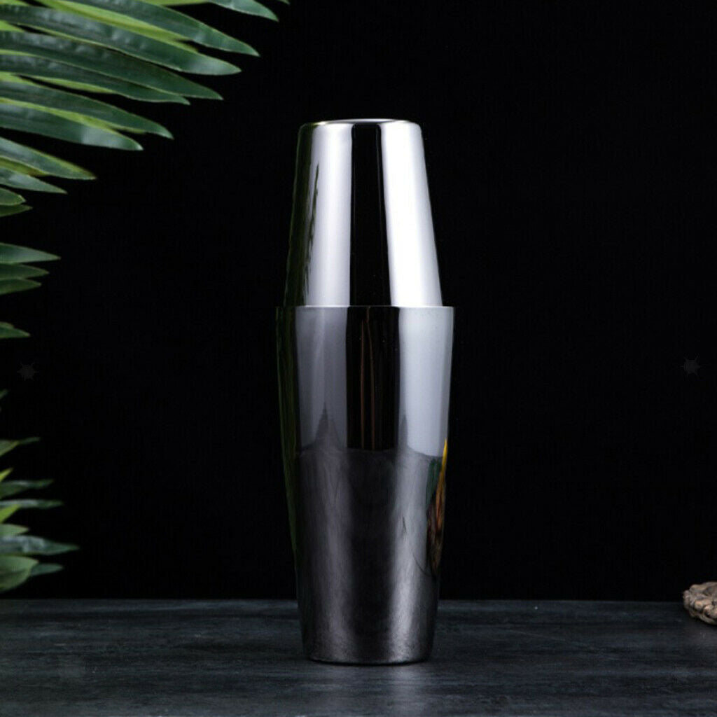 Cocktail Shaker Boston Shaker 2 piece Bartender Bar Tool Black