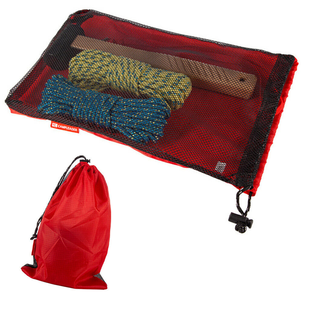 Portable Drawstring Storage Bag Reusable Gadget Pouch for Backpacking Hiking