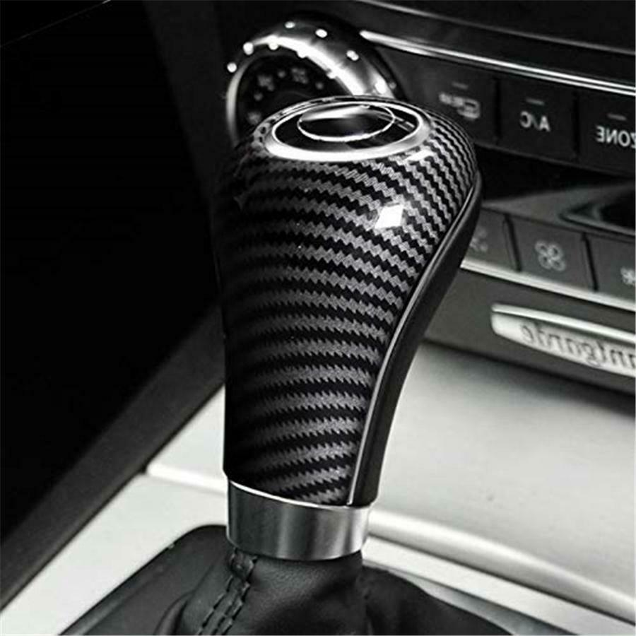 1XCarbon Fiber Gear Knob Shift Trim Cover For Mercedes-Benz W204 GLS C E G Class