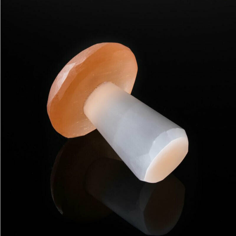 1pc Natural Selenite Quartz Crystal Polished Mushroom Stones Home Decoratiol XC