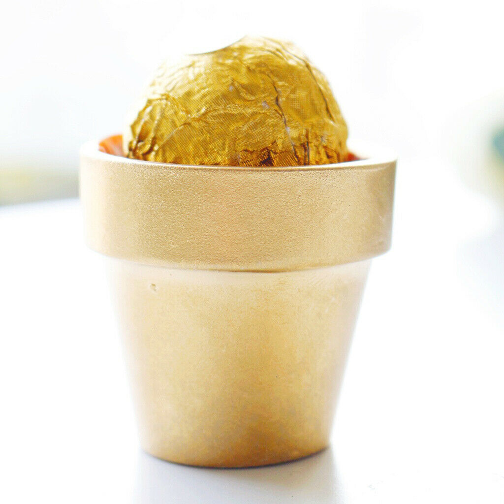 Mini Flowerpot Candy Bucket Golden Cute Creative Bucket
