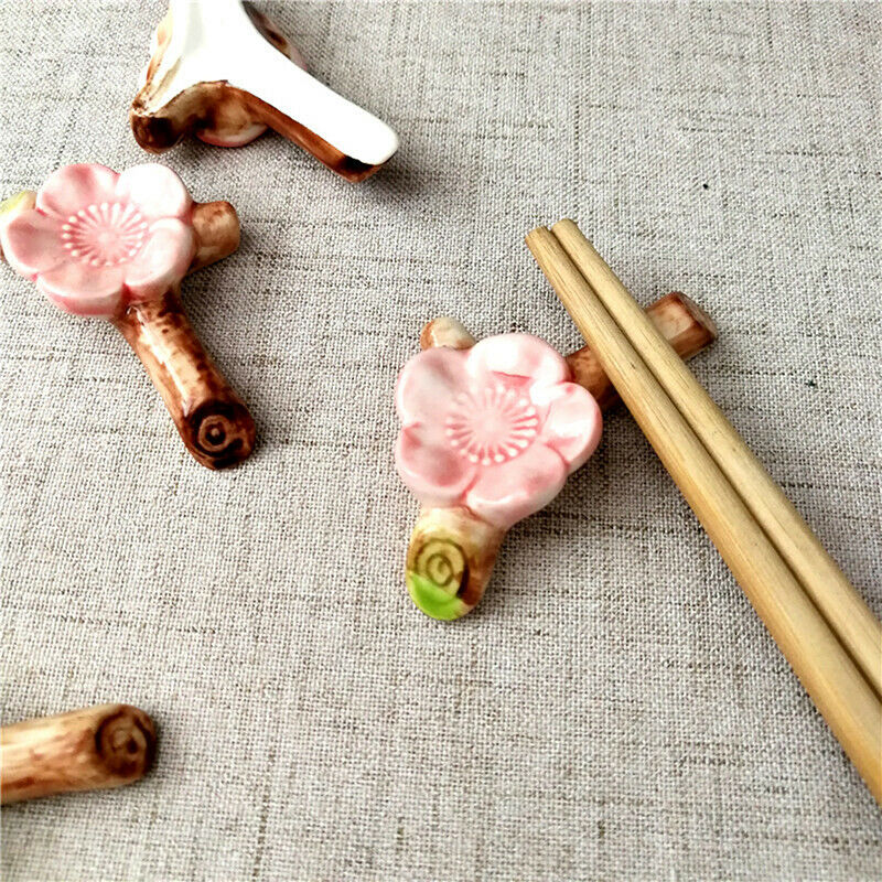 Tableware Chopstick Rest Sushi Cherry Blossom Chop Sticks Holder RackceramicFCA