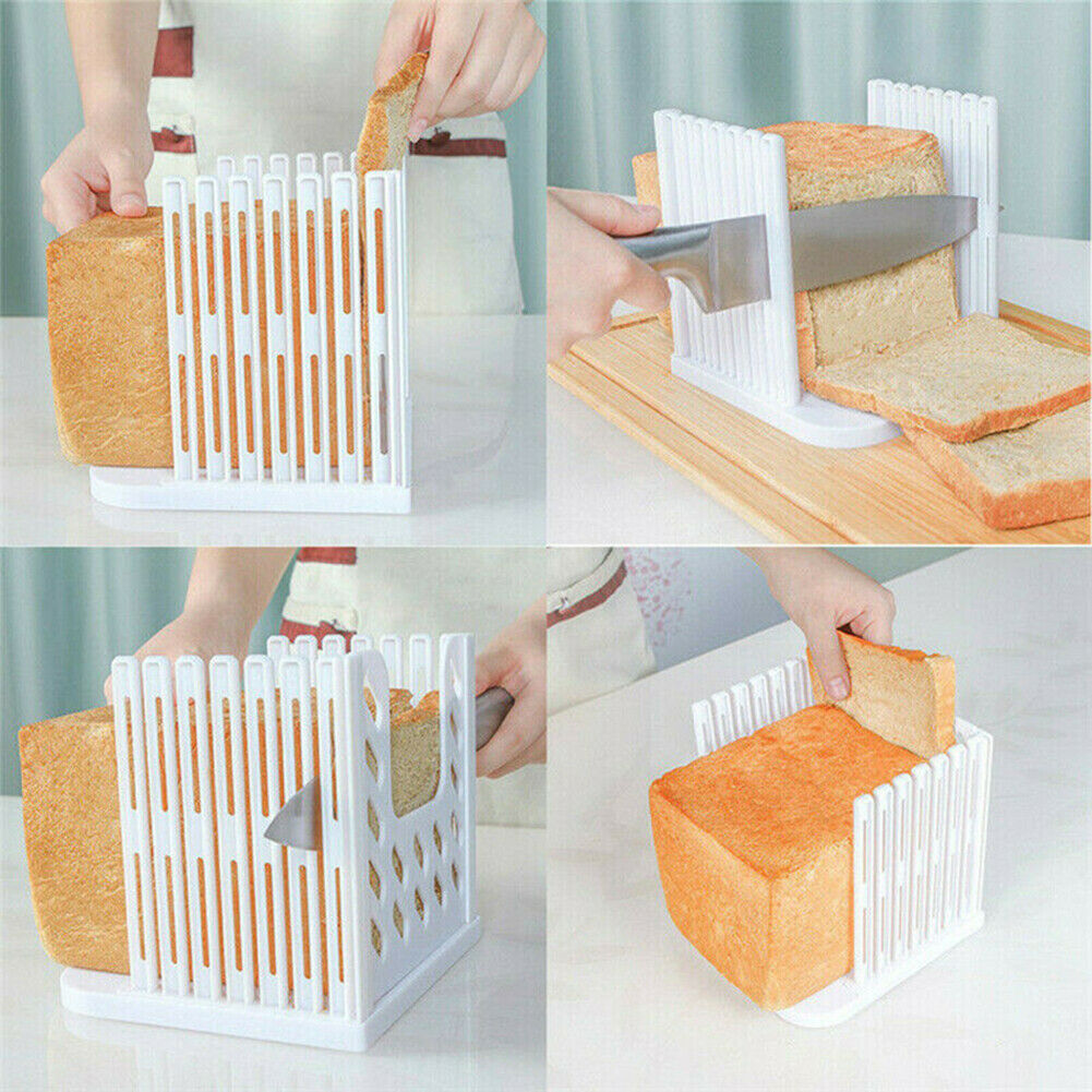 Bread Loaf Toast Sandwich Slicer Cutter Mold Maker Kitchen Guide Slicing Tool