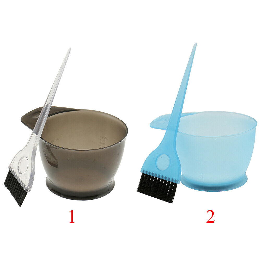 4 Pieces Barber Hair Dye Color Brush and Bowl Set for Mixing Dying Coloring
