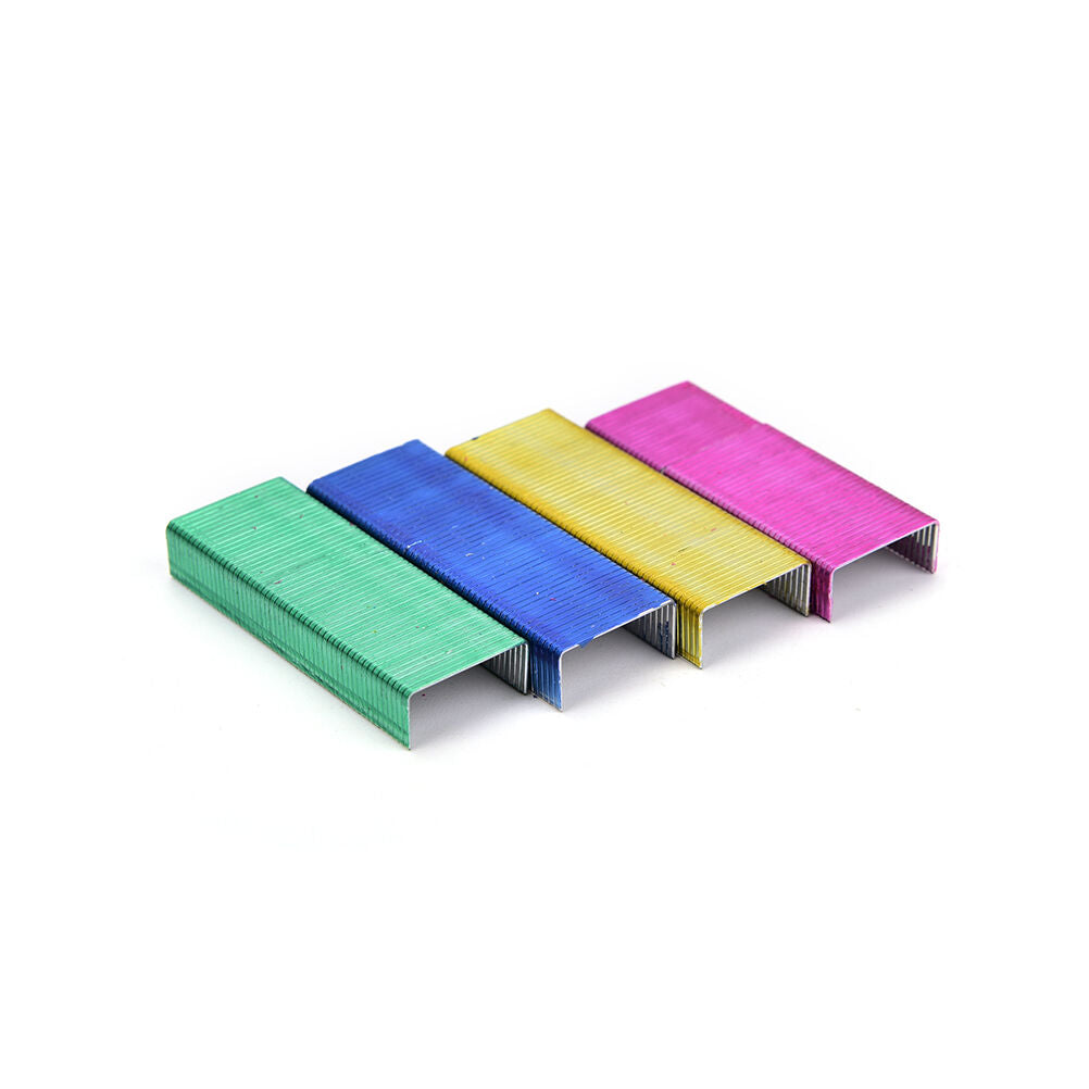 1Pack 12mm Creative Colorful Stainless Steel Staples Office Binding Suppli.l8