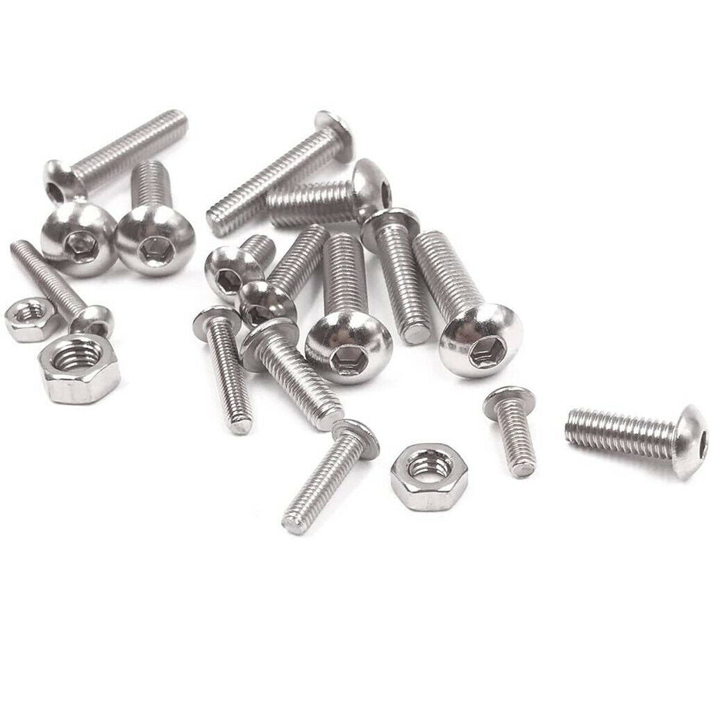 500pcs Stainless Steel Head Bolts Screws Nuts Assorted Construction Hardware