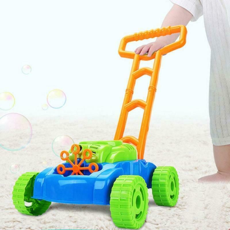 Children Electronic Bubbles Blowing Garden Lawn Mowing Toys Birthday Gift