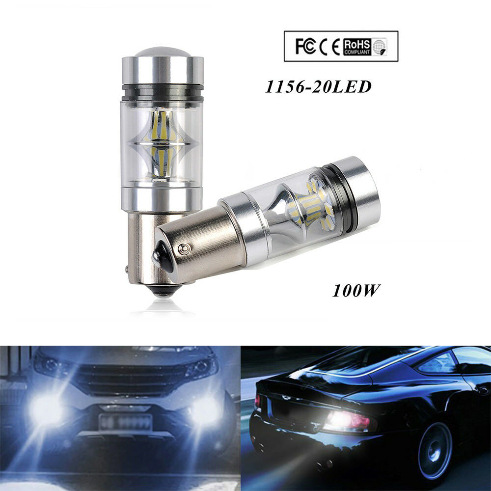 Universal XBD 100W 1156 S25 P21W BA15S LED Backup Light Car Reverse Bulbs Lamps